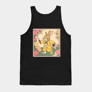 Cute Bunny Playing Combat Sports Kendo and Fencing Rabbit Lover Since Young Tank Top